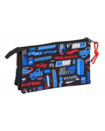 Bolso escolar portatodo safta triple hot wheels 120x220x30 mm