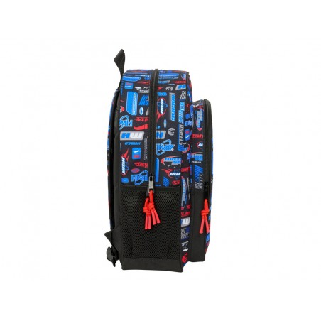 Mochila safta junior adaptable a carro hot wheels 380x320x120 mm