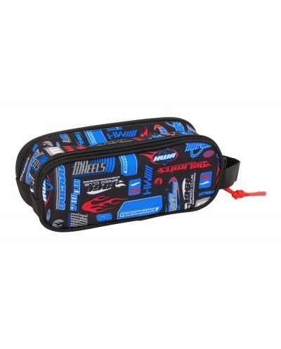Bolso escolar portatodo safta doble hot wheels 80x210x60 mm