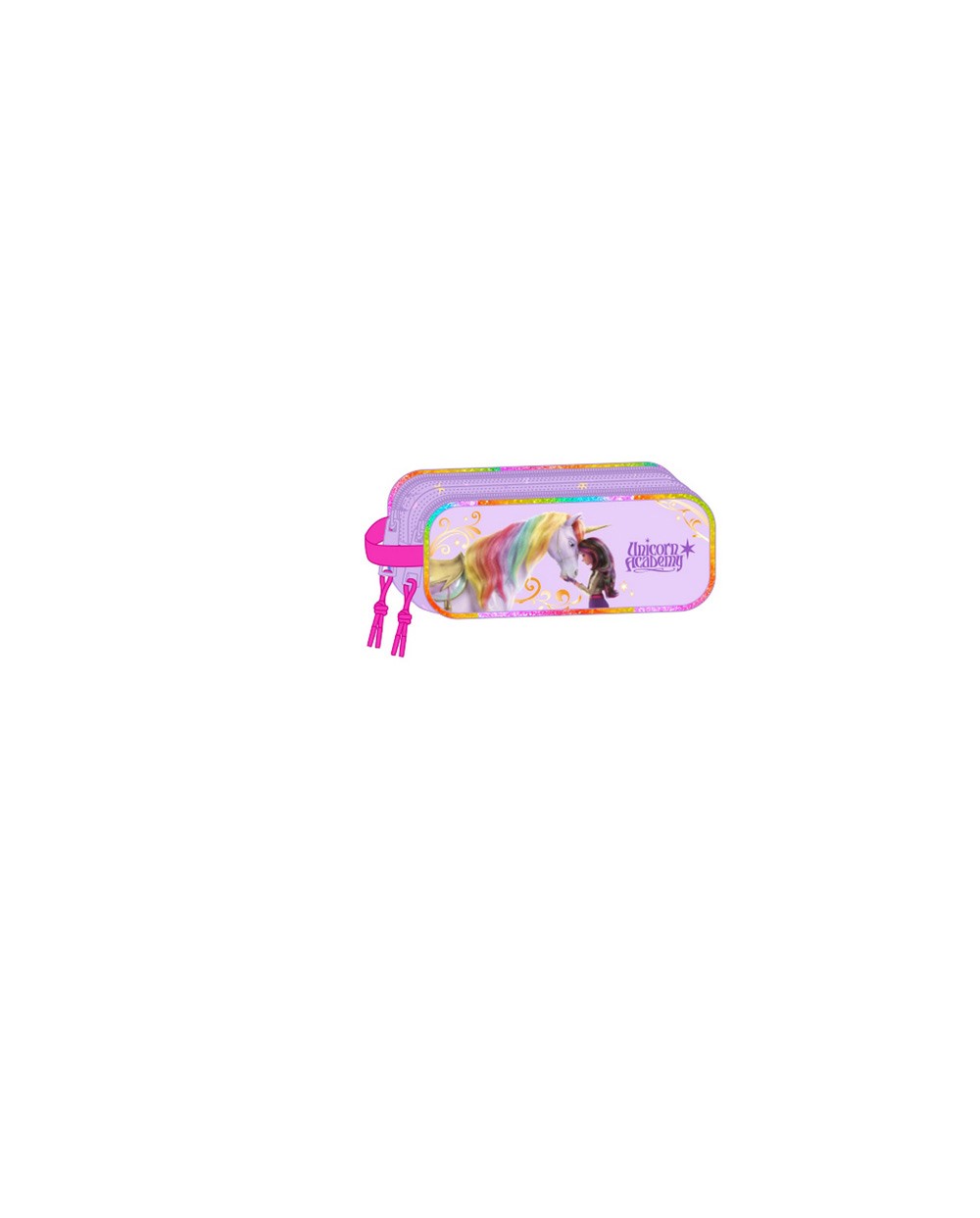 Bolso escolar portatodo safta doble unicorn academy 80x210x60 mm