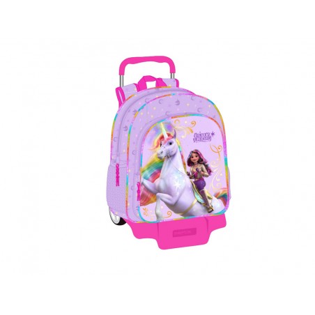 Mochila safta mod 180 con carro 905 unicorn academy 420x330x140 mm
