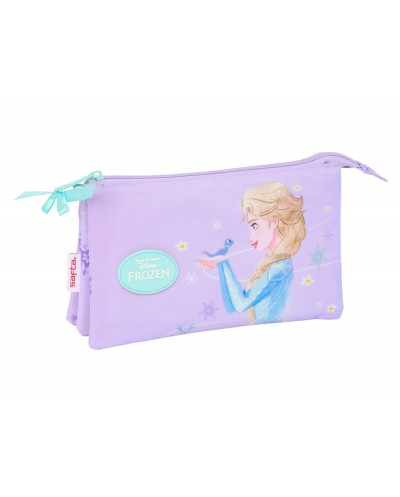 Bolso escolar portatodo safta triple frozen spirit 120x220x30 mm