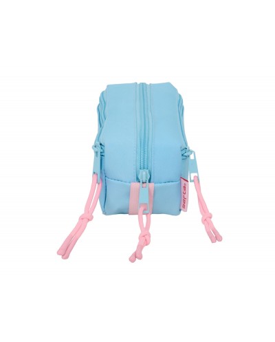 Bolso escolar portatodo safta triple pequeno con goma elastica 22cm stitch happy 85x220x60 mm