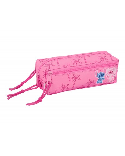 Bolso escolar portatodo safta triple pequeno con goma elastica 22cm stitch chill 85x220x60 mm