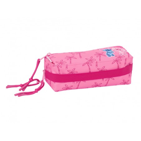 Bolso escolar portatodo safta triple pequeno con goma elastica 22cm stitch chill 85x220x60 mm
