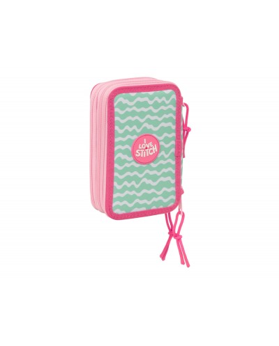 Plumier escolar safta triple 37 piezas stitch ice cream 195x125x55 mm