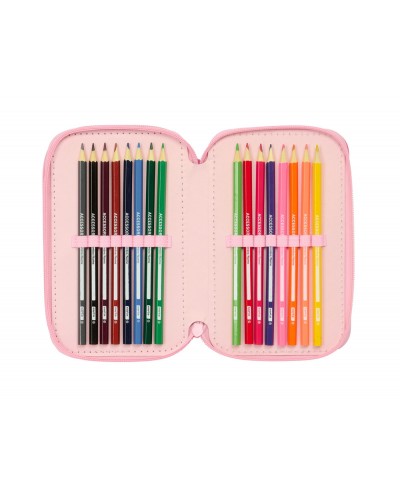 Plumier escolar safta triple 37 piezas stitch ice cream 195x125x55 mm