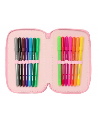 Plumier escolar safta triple 37 piezas stitch ice cream 195x125x55 mm