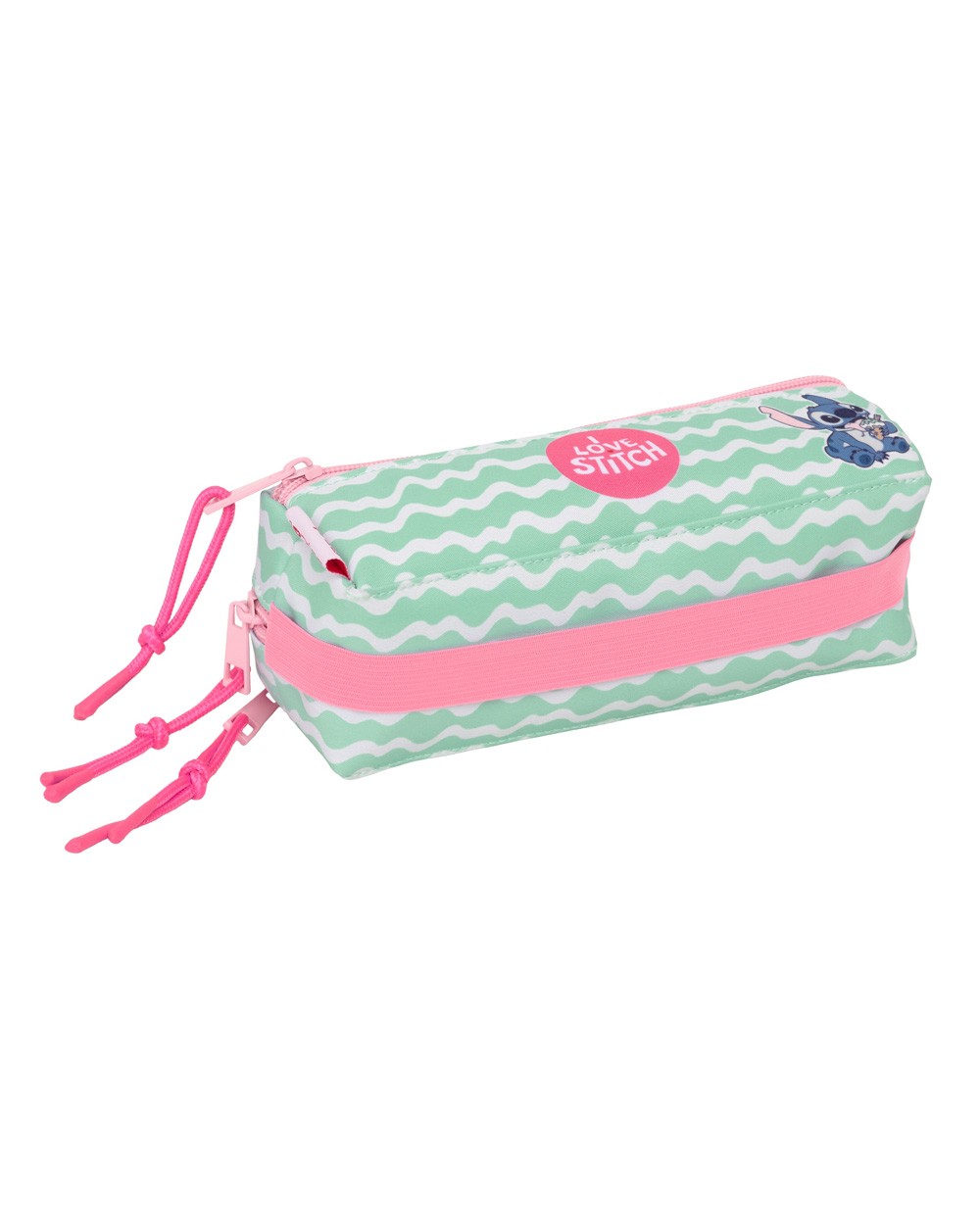 Bolso escolar portatodo safta triple pequeno con goma elastica 22cm stitch ice cream 85x220x60 mm