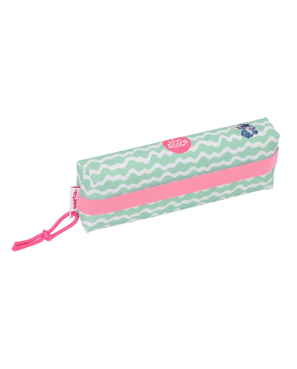 Bolso escolar portatodo safta rectangular con goma elastica 22cm stitch ice cream 40x220x70 mm