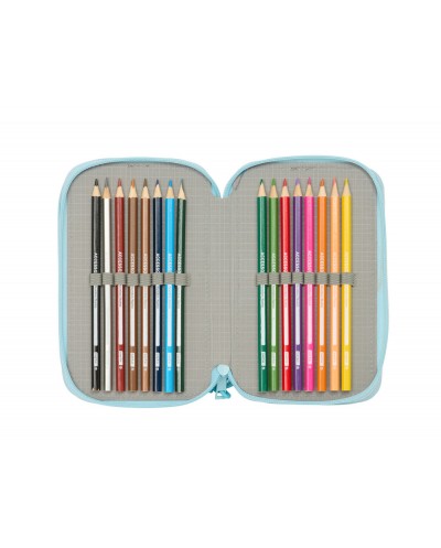 Plumier escolar safta triple 37 piezas furby 195x125x55 mm