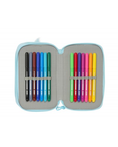 Plumier escolar safta triple 37 piezas furby 195x125x55 mm