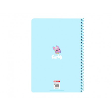 Cuaderno espiral safta folio 80h 60gr cuadro 4mm tapa extradura furby