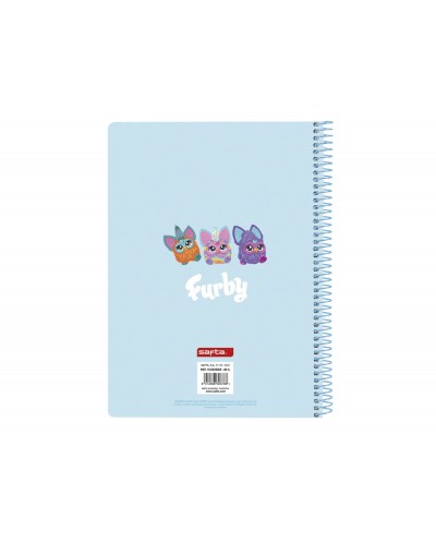 Cuaderno espiral safta cuarto 80h 60gr cuadro 4mm tapa extradura furby