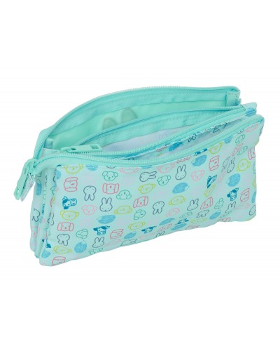 Bolso escolar portatodo safta triple reciclado y repelente al agua miffy friends 120x220x30 mm
