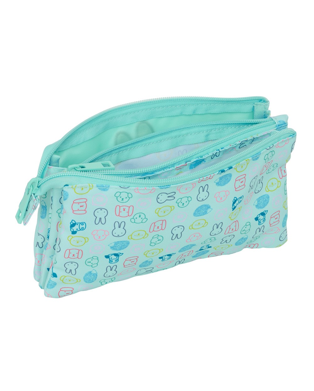 Bolso escolar portatodo safta triple reciclado y repelente al agua miffy friends 120x220x30 mm