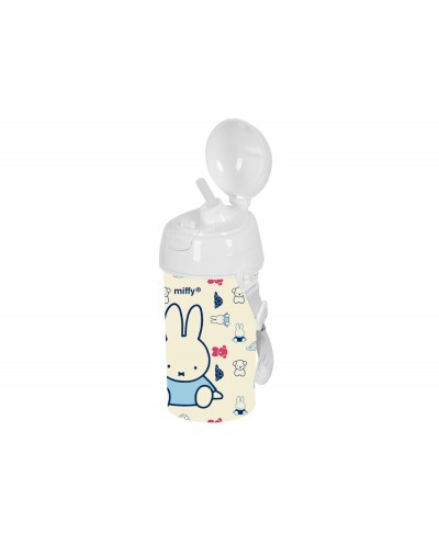 Botella portaliquidos safta 500ml apertura automatica con pajita miffy buddy 195x75x75 mm