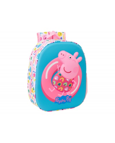 Mochila safta 3d peppa pig 330x270x100 mm