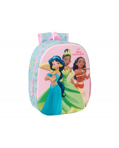 Mochila safta 3d princesas disney 330x270x100 mm