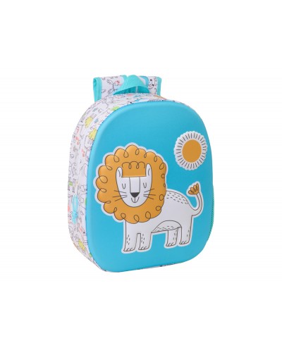 Mochila safta 3d lion 330x270x100 mm