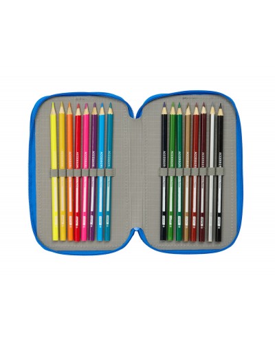 Plumier escolar safta triple 37 piezas batman preescolar 195x125x55 mm