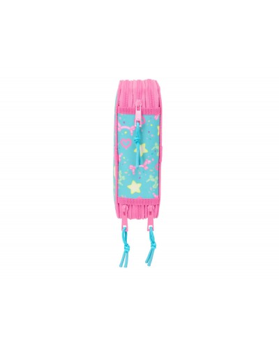 Plumier escolar safta triple 37 piezas gabby s dollhouse confetti 195x125x55 mm