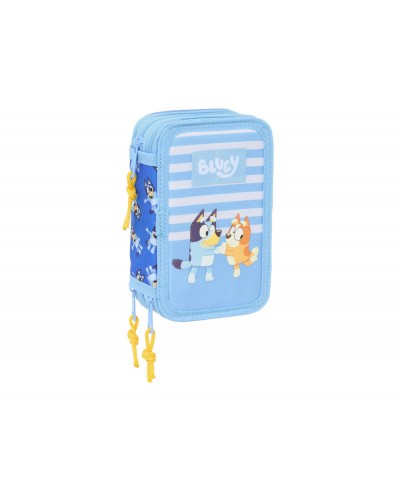 Plumier escolar safta triple 37 piezas bluey let s play 195x125x55 mm