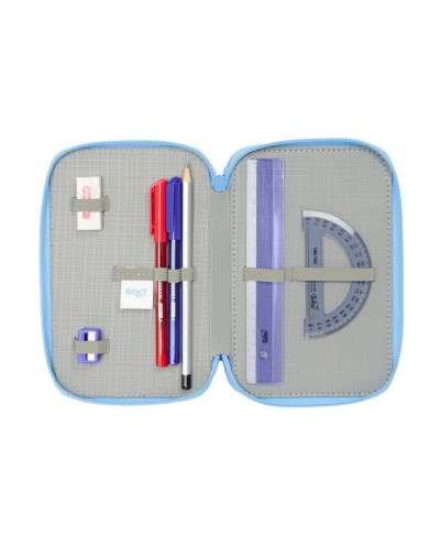 Plumier escolar safta triple 37 piezas bluey let s play 195x125x55 mm