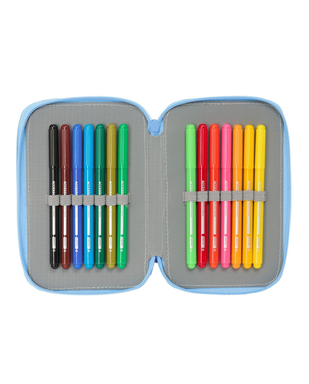 Plumier escolar safta triple 37 piezas bluey let s play 195x125x55 mm