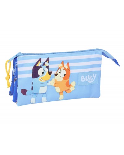 Bolso escolar portatodo safta triple bluey let s play 120x220x30 mm