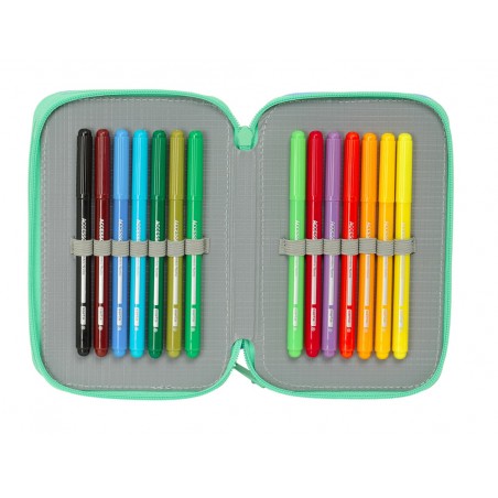 Plumier escolar safta triple 37 piezas bluey sisters 195x125x55 mm
