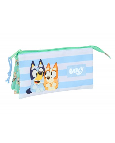 Bolso escolar portatodo safta triple bluey sisters 120x220x30 mm