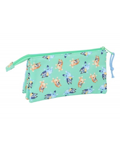 Bolso escolar portatodo safta triple bluey sisters 120x220x30 mm