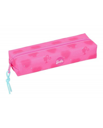 Bolso escolar portatodo safta rectangular con goma elastica 22cm barbie corazones 40x220x70 mm