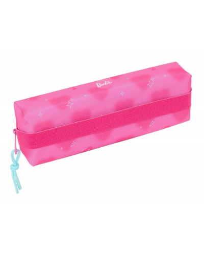 Bolso escolar portatodo safta rectangular con goma elastica 22cm barbie corazones 40x220x70 mm