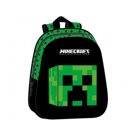 Mochila safta 3d minecraft 270x100x330 mm