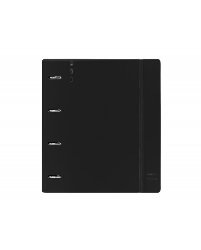 Carpeta con recambio safta din a4 cuadro 5 mm polipropileno foam 4 anillas 35mm black