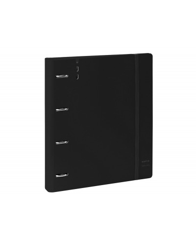 Carpeta con recambio safta din a4 cuadro 5 mm polipropileno foam 4 anillas 35mm black