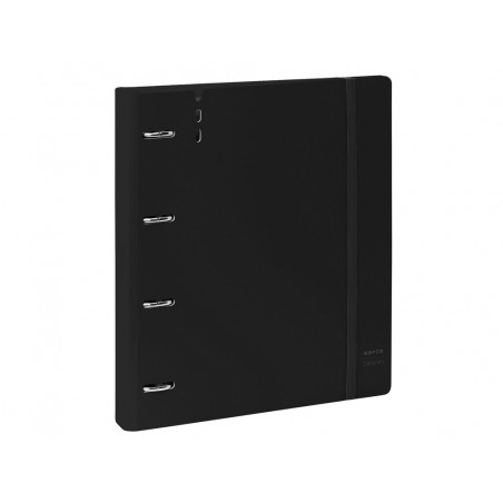 Carpeta con recambio safta din a4 cuadro 5 mm polipropileno foam 4 anillas 35mm black