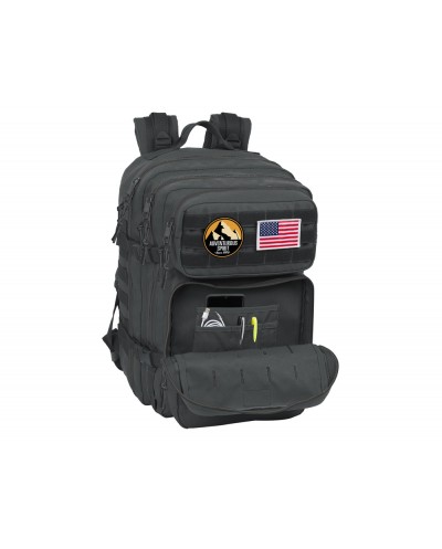 Mochila safta militar portatil 156 basics gris 300x230x480 mm