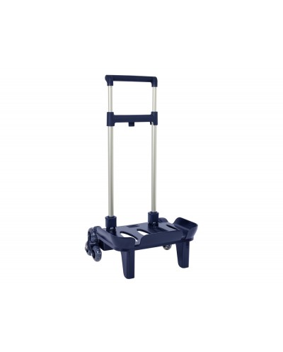 Carro escolar safta portamochila plegable triple azul marino 880x320x235 mm