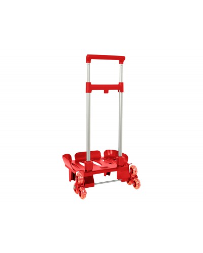 Carro escolar safta portamochila plegable triple rojo 880x320x235 mm