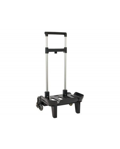 Carro escolar safta portamochila plegable triple rueda negro 880x320x235 mm