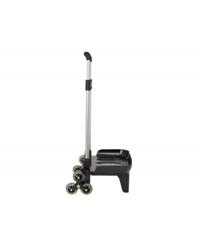 Carro escolar safta portamochila plegable triple rueda negro 880x320x235 mm