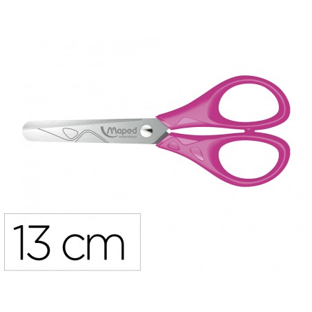 Tijera escolar maped essentials ergonomica 13 cm punta redonda