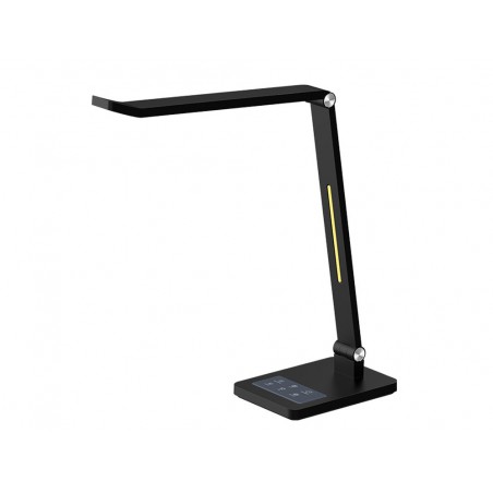 Lampara de oficina q connect sobremesa profesional abs 40 leds 10 w interruptor sensor 3 niveles color negro
