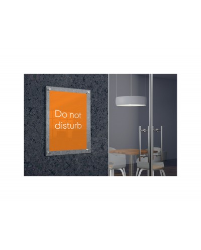 Porta poster nobo acrilico transparente mural din a4 261x24x346 mm