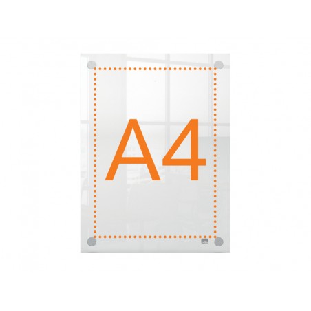 Porta poster nobo acrilico transparente mural din a4 261x24x346 mm