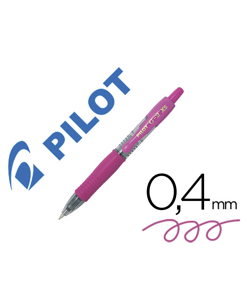 Boligrafo pilot g 2 rosa tinta gel retractil sujecion de caucho