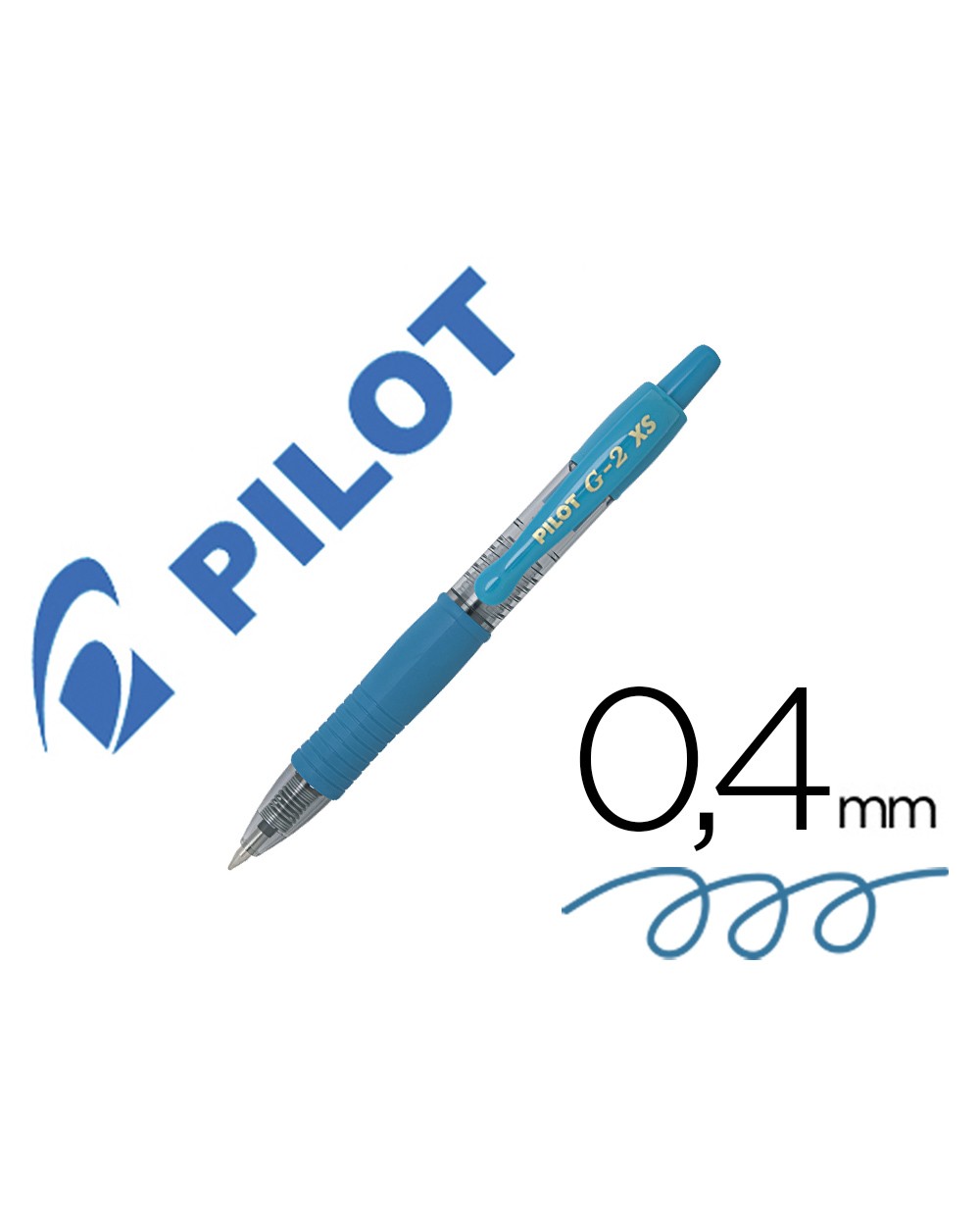 Boligrafo pilot g 2 pixie azul claro tinta gel retractil sujecion de caucho